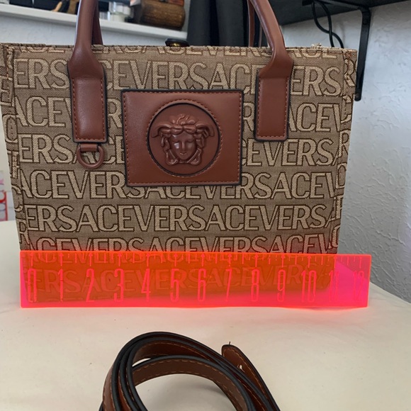 NEW! Tan and Brown Logo Handbag - Picture 4 of 9